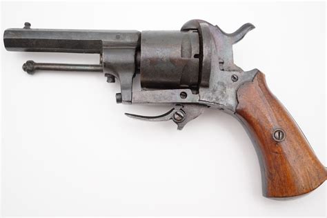 A Late 19th Century Belgian Pocket Pin Fire Revolver