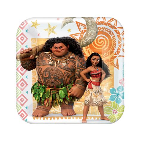 7 moana square paper party plate 8ct