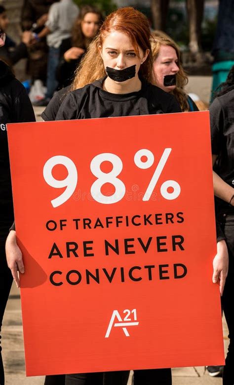 The A Movement Campaign Against Human Trafficking And Slavery Editorial Stock Photo Image