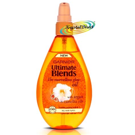 Garnier ultimate blends argan oil shiny haircare range for dry, dull hair. Garnier Ultimate Blends The Marvellous Argan Camellia Glow ...