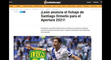Su rostro de felicidad lo ormeño pasó un largo periodo sin saber si defendería los colores de la selección mexicana o los. Santiago Ormeño fichó por León: así informó la prensa ...