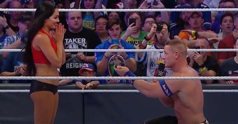 John Cena Proposes To Nikki Bella At Wwe Match And The Internet Felt The Romance