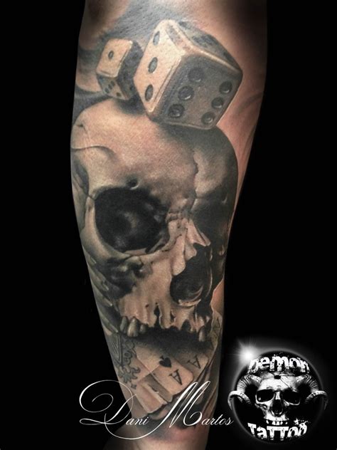 Https://tommynaija.com/tattoo/cards Dice Skull 420 Tattoo Design