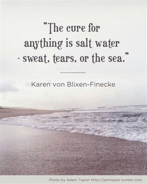 Sweat, tears or the sea. Salt water | Quotes to live by, Great quotes, Inspirational quotes