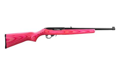 Ruger 1022 Compact 22 Lr Rimfire Rifle With Pink Laminate Stock