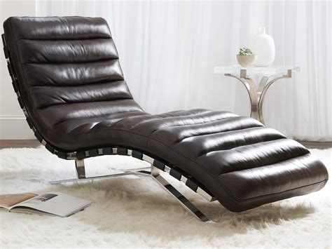 Leather Chaise Lounge Chair Plans Danish Leather Reclining Chaise