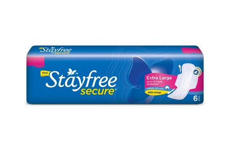 Stayfree Secure Cottony Soft Cover Pads With Wings Xl 12 2x6 Count