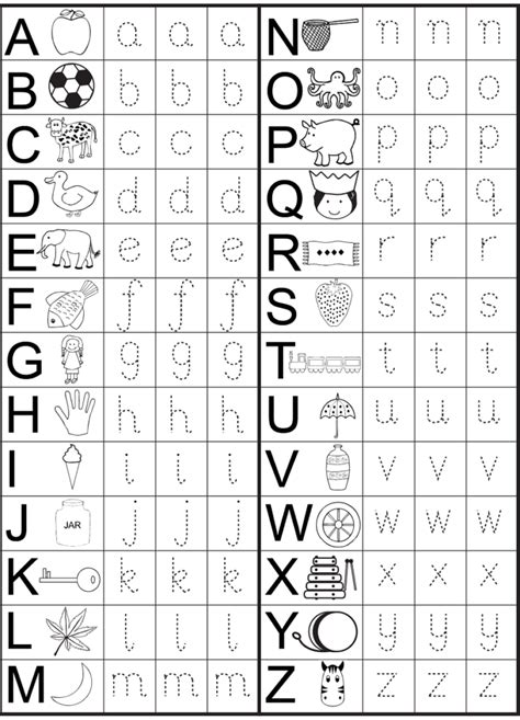 Free Alphabet Worksheets For 5 Year Olds