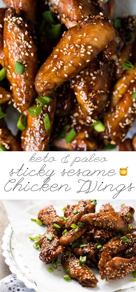 My mom also loves to make this recipe back home.submitted by: Paleo, Low Carb & Keto Sesame Chicken Wings Sticky & easy ...