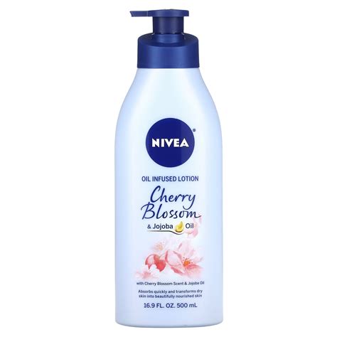 nivea oil infused lotion cherry blossom and jojoba oil 16 9 fl oz 500 ml