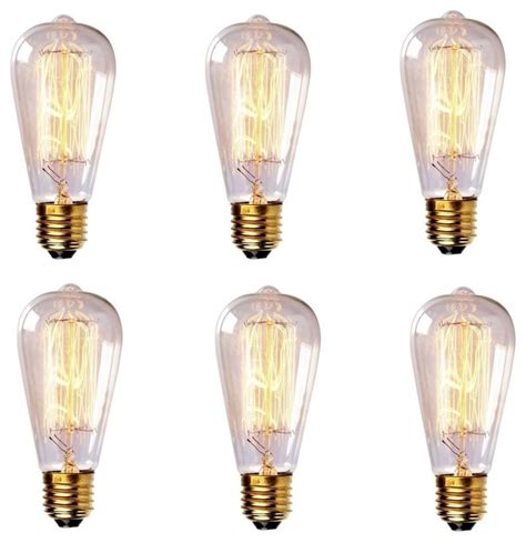 Incandescent light bulbs usually contain a stem or glass mount attached to the bulb's base which allows the electrical contacts to run through the envelope without gas/air leaks. 60 Watt Antique-Style Edison Light Bulb - Traditional ...
