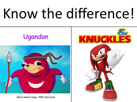 Know The Difference Sheeple Ugandan Knuckles Know