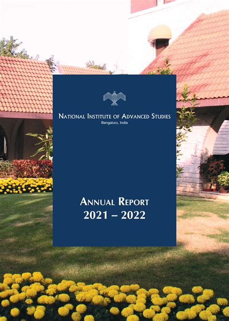 Nias Annual Report 2021 22 National Institute Of Advanced Studies