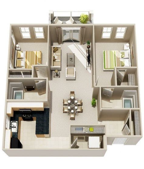 One bedroom apartments in marina ca marina crescent studio apartment furniture layout staggering bedroom apartment 20 Interesting Two-Bedroom Apartment Plans | Apartment ...