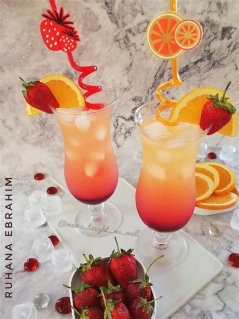 Strawberry Sunrise Mocktail Recipe By Ruhana Ebrahim