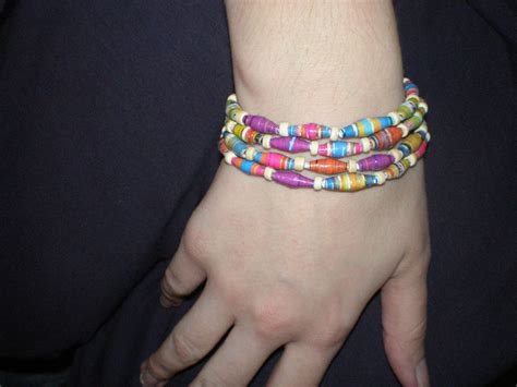 Make A Recycled Paper Bead Bracelet 6 Steps With Pictures