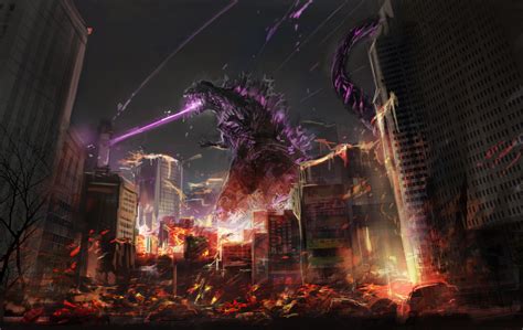 壁纸 Shin Godzilla 电影 生物 日本 哥斯拉 艺术品 启州 2880x1820 jofire