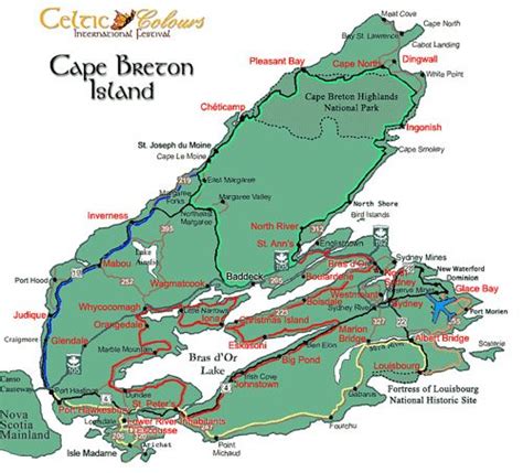 Map Of Cape Breton Cape Breton Cape Breton Island Cabot Trail