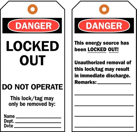 Lockout Tagout Tags Printable Images And Photos Finder