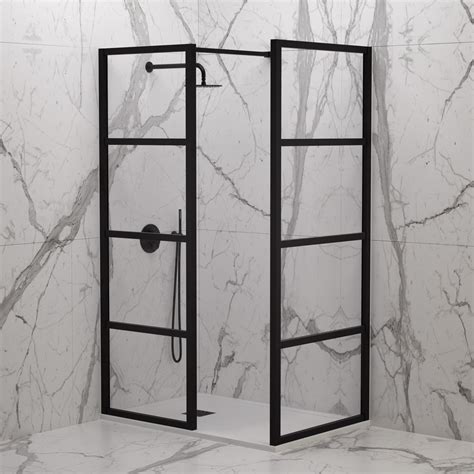Black marble walk in shower. LUSSO STONE INDUSTRIAL COMPLETE WALK IN SHOWER ENCLOSURE ...