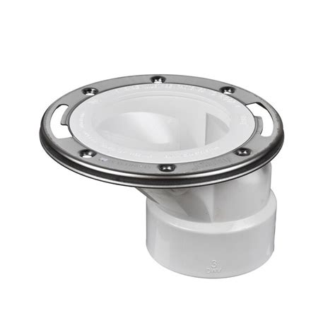 Oatey 3 4 In Pvc Offset Open Toilet Flange With Stainless Steel Ring