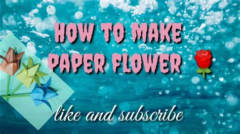 How To Make Paper Flower 5 Minute Craft Paper Lotus Art And Craft