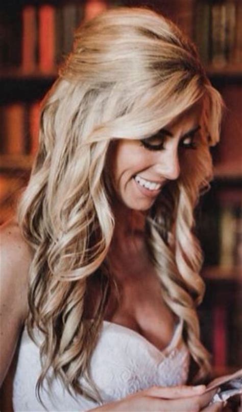 Prom hairstyles for long hair. Bride's half up long blonde #hair ideas ToniK #Wedding # ...