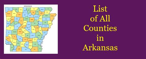 List Of All Counties In Arkansas How Many Counties In Total