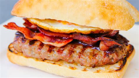 Bake until a knife inserted near the center comes out clean, 32 to 35 minutes. Sausage, Bacon and Egg BBQ Breakfast Roll - Recipe Video ...