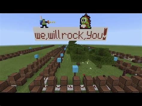 If you choose to review my addon for a video, be sure to credit me and use this link (the mcpedl link) as the download! minecraft pocket edition we will rock you (Note block ...