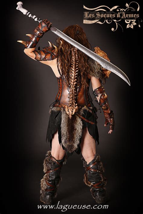 Barbarian Costume Barbarian Woman Scottish Costume Larp Sword Armor