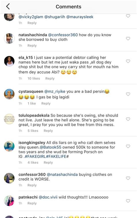 welcome to martha igene blog nigerians reacts to instagram slay queen tejupretty for owing