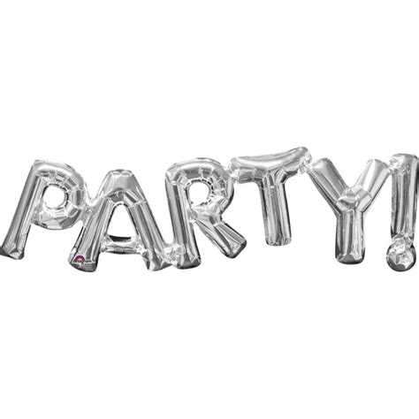 Silver Supershape Phrase Party 16″ Helium Filled Balloon London