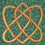 Irish Love Knot Traditional Celtic Two Hearts Wood