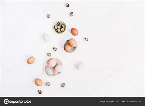 White And Brown Easter Eggs Stock Photo By Maximleshkovich