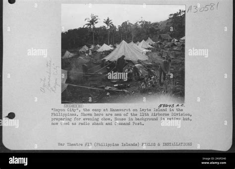 Rayon City The Camp At Manawarat On Leyte Island In The Philippines
