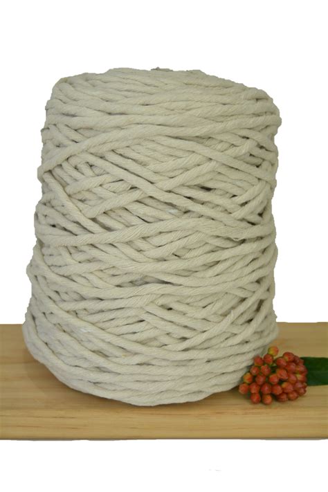 1kg Natural 1ply Cotton String 5mm Knot Knitting