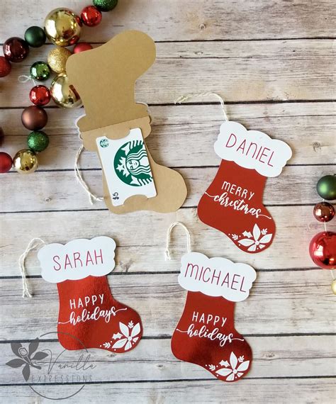 Pack Christmas Stocking Gift Card Holder Personalized Etsy