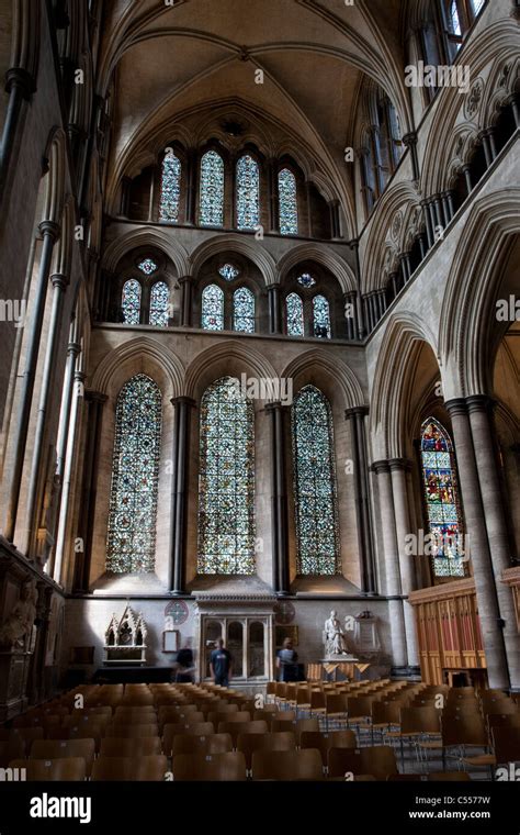 North Transept Of Salisbury Cathedral Church Salisbury England Uk