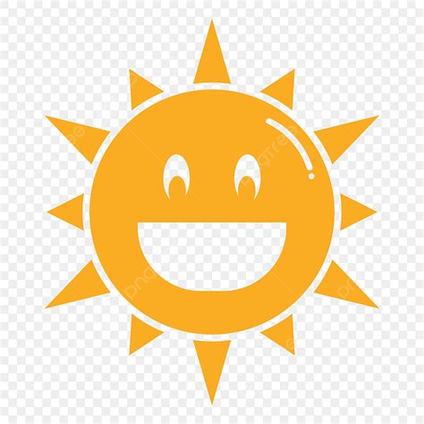 Sun Smile Clipart Vector Happy Yellow Sun With Eyes And Smile Happy
