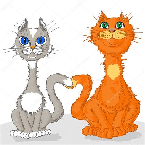 Lovers Of Cats Vector Illustration Stock Illustration By ©gray1311