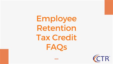 Employee Retention Tax Credit Faqs Ctr Payroll And Hr