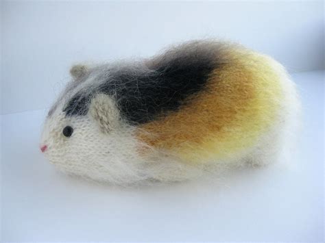 Mohair Guinea Pig Unusual T Ooak Knitted Guinea Pig
