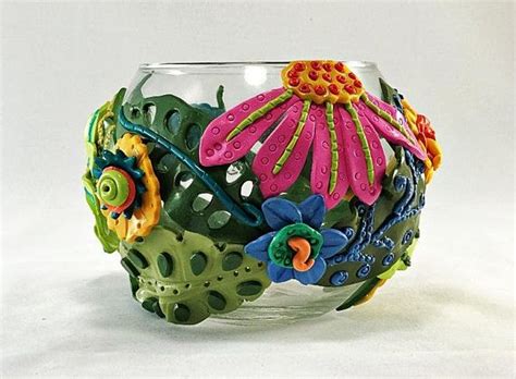 Wooden candle holders lend a sophisticated and traditional look to your homemade candle creations. Whimsical Fantasy Glass Candle Holder | Glass candle ...