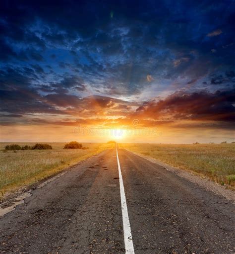 Countryside Road On Sunset Stock Images Image 22510564