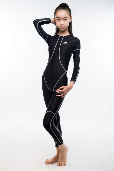 Girls Full Body Waterproof Sport Lycra Swimsuit Diving Suit Kids