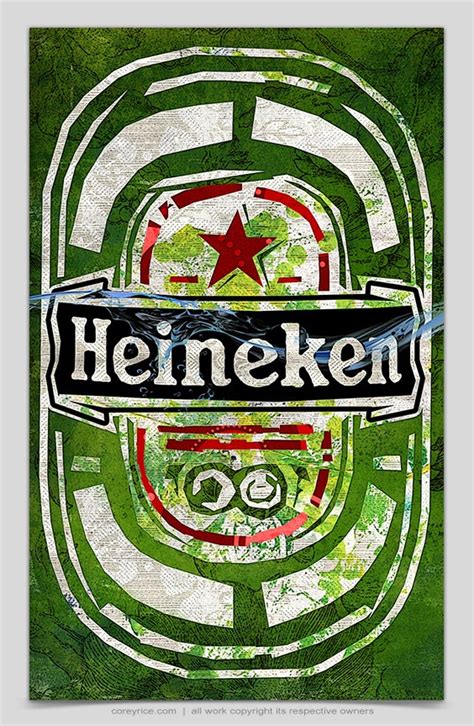 Heineken Label Art Poster Heineken Heineken Poster Poster Art