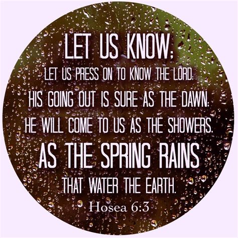 Hosea 63 Hosea 63 Spring Rain Book Of Hosea