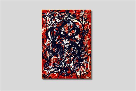 Jackson Pollock Wall Art Large Abstract Painting Drip Technique Art