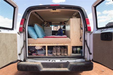 Everything Is Organized Perfectly In The Back Of This Diy Camper Van